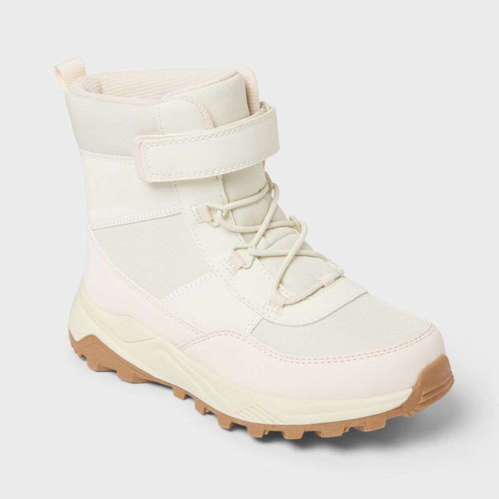 Kids' Noah Hiker Winter Boots - Cat & Jack Cream 3